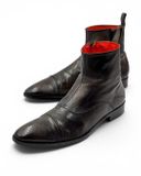 |SIZE 44| KOIL BY VISARUNO R6014 ITALIAN PATINA SIDE-ZIP ANKLE BOOT Z44-8488 