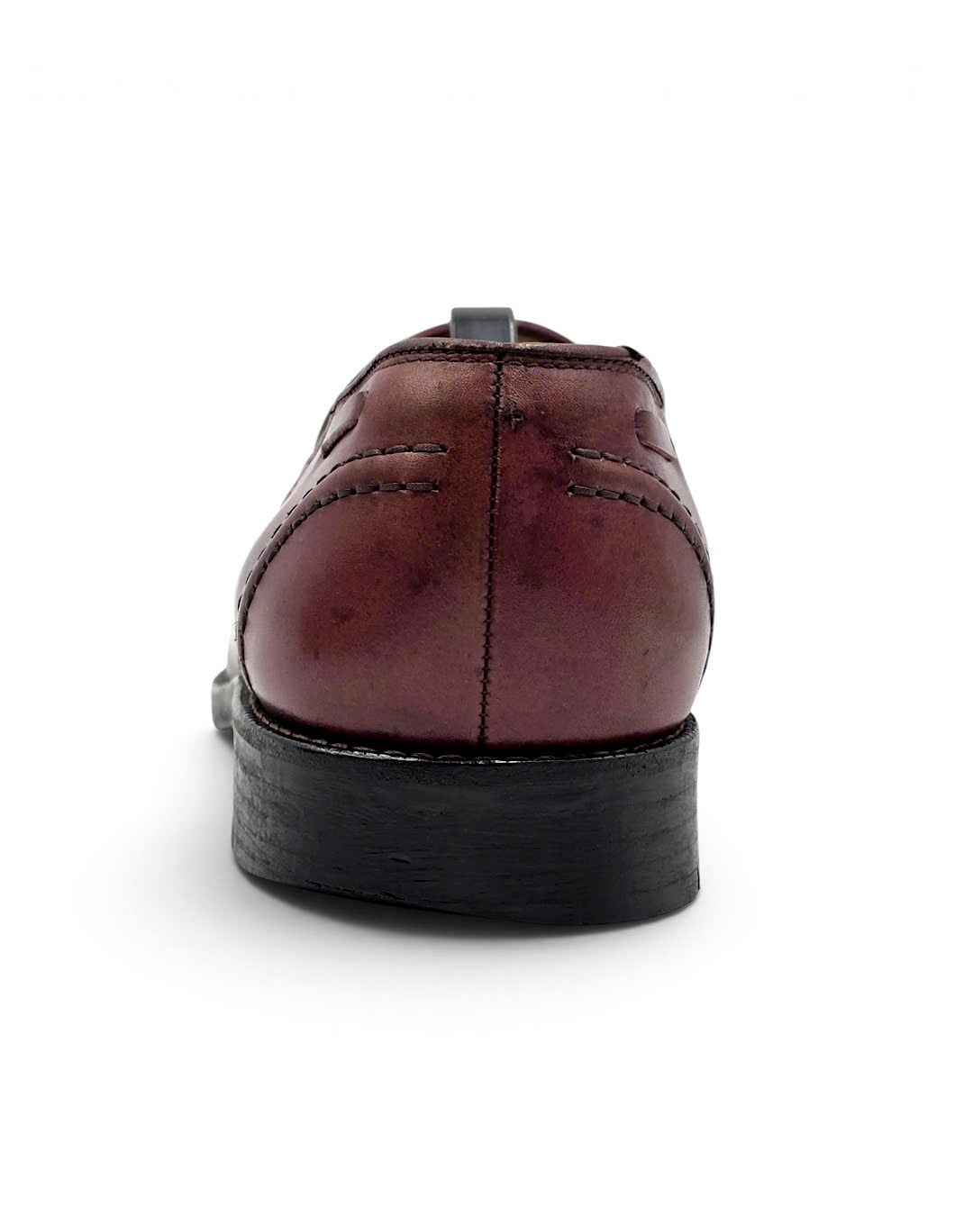  |SIZE 38| KARL HELMUT VINTAGE BURGUNDY TASSEL LOAFER AY38-8595 