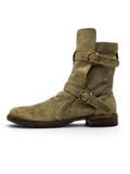  |SIZE 44.5| FIORENTINI + BAKER ETERNITY 713 TAUPE SUEDE TALL ANKLE BIKER BOOT Z44.5-8494 