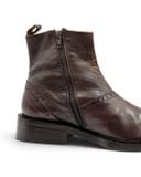  |SIZE 39| KENZO VINTAGE RUSTIC BROWN SIDE-ZIP ANKLE BOOT Z39-8703 