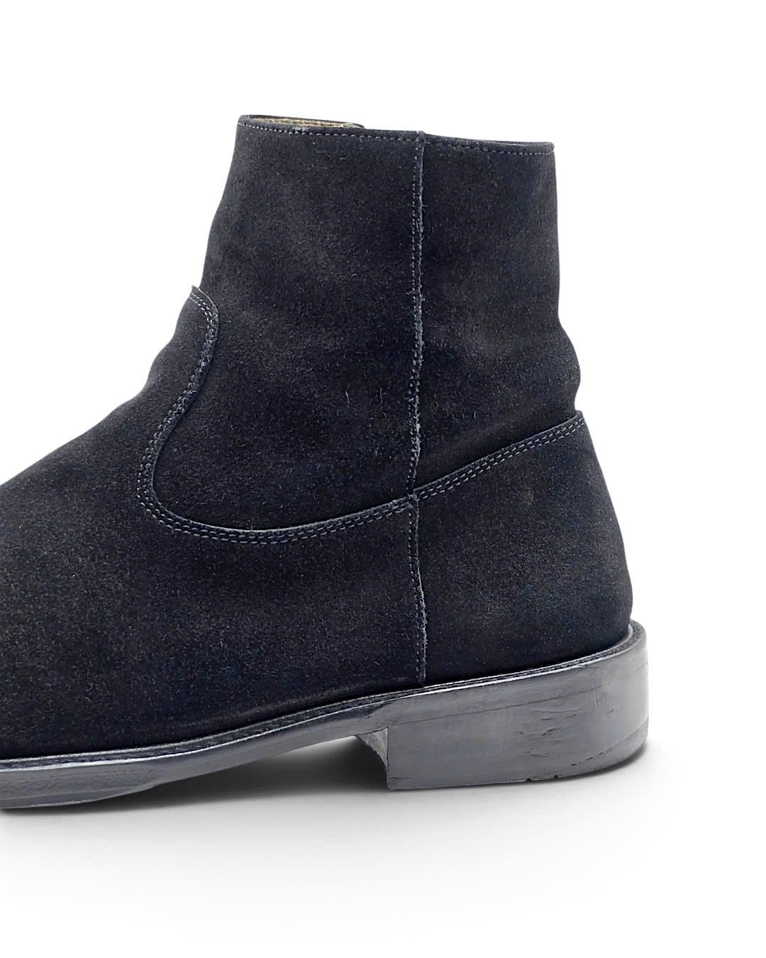  |SIZE 43| BEAUTY&YOUNG UNITED ARROW 819071 BLACK  SUEDE ZIP ANKLE BOOT Z43-8708 