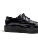  |SIZE 37| COMME DES GARCON HOMME PLUS BLACK MINIMAL PLATFORM CREPER DERBY SHOES Z37-8613 