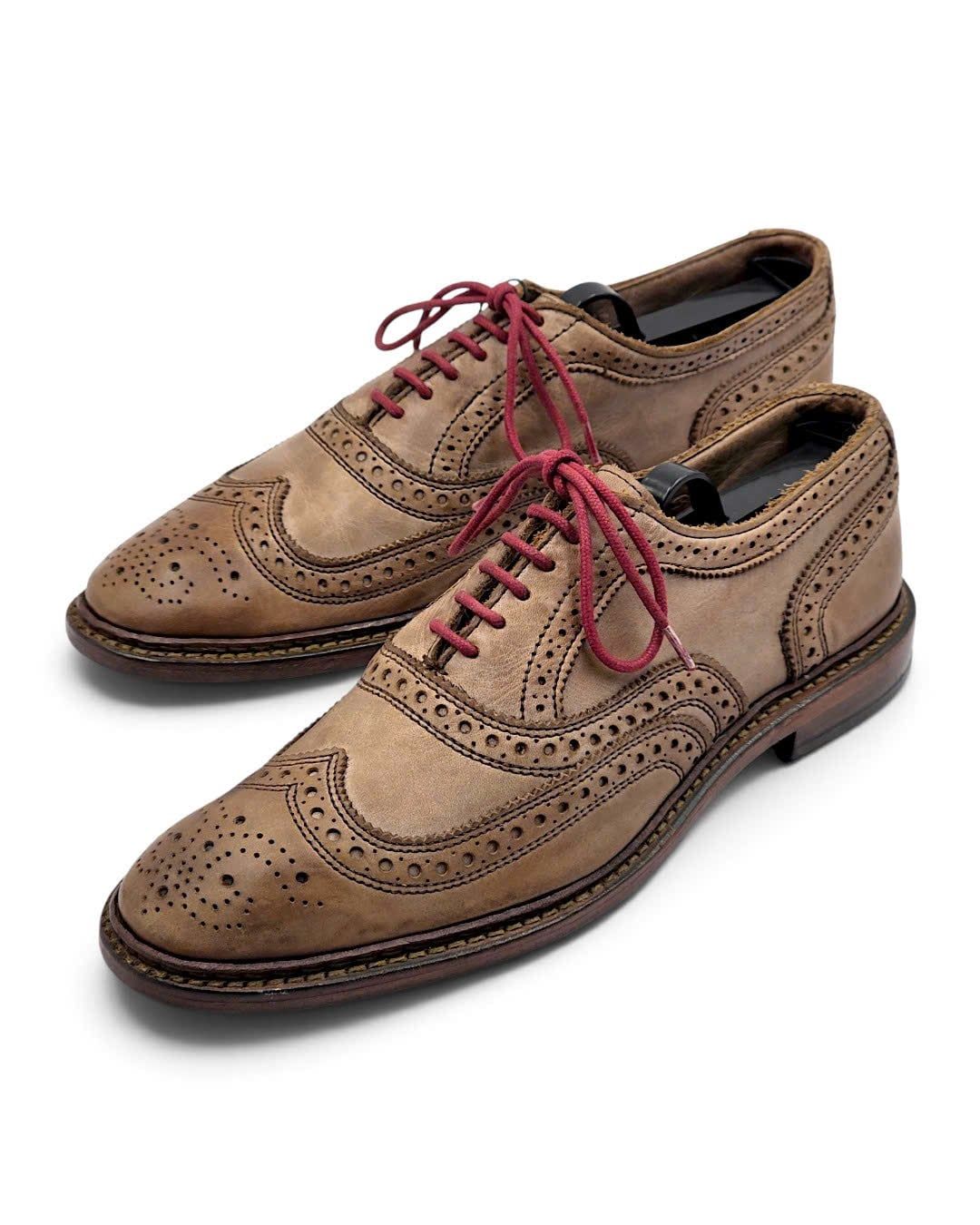  |SIZE 38.5| ALLEN EDMONDS NEUMOK BROWN WINGTIP BROGUE OXFORD SHOES AY38.5-8589 