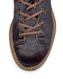  |SIZE 38| FEELING BROWN HAIR-ON COWHIDE LACE-UP BOOT Z38-8526 