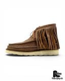  |SIZE 38.5| G.O.A BROWN FRINGE MOCCASIN 3-EYE BOOT Z38.5-8482 