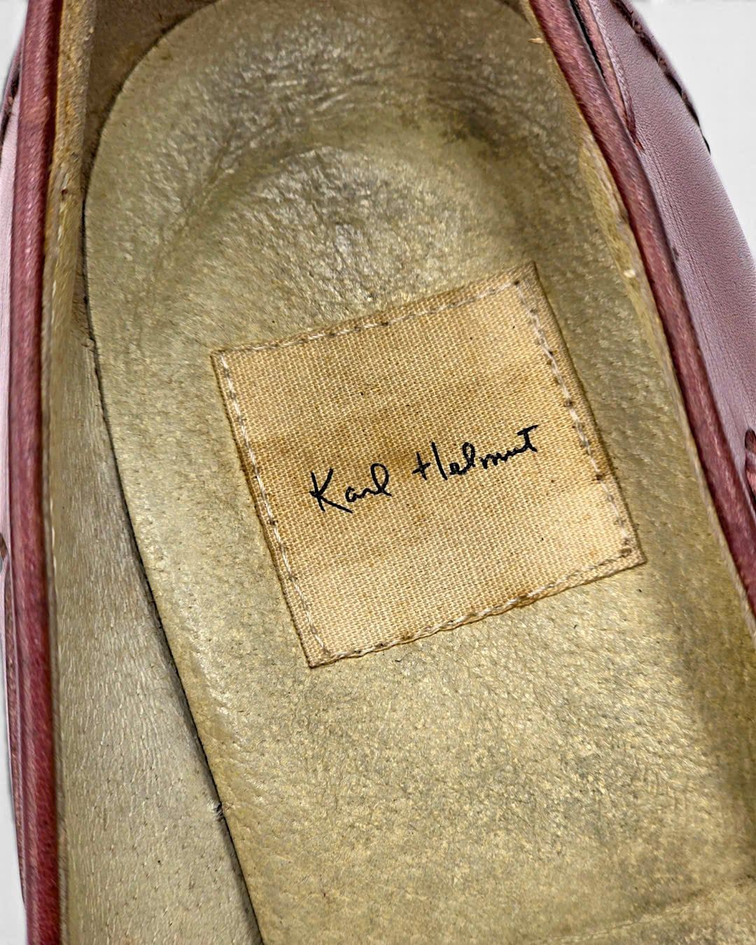  |SIZE 38| KARL HELMUT VINTAGE BURGUNDY TASSEL LOAFER AY38-8595 