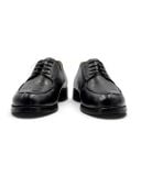  |SIZE 39| HANDMACHER BY KARL REICHL MODEL 28 BLACK APRON SLIT-TOE DERBY SHOES AY39-8571 