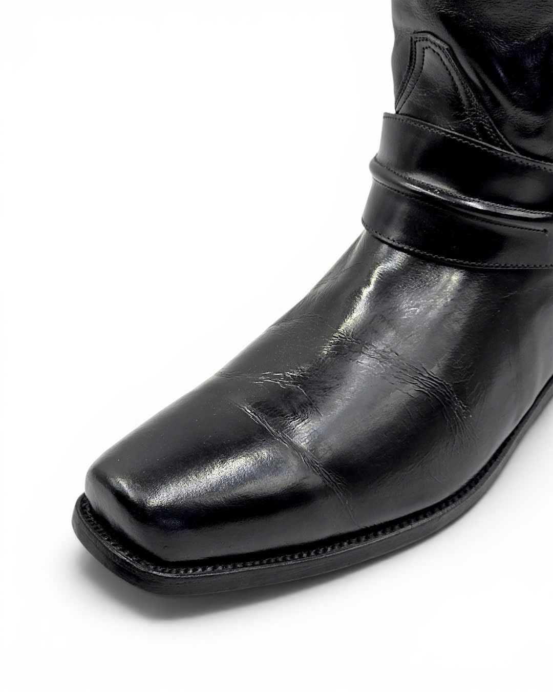  |SIZE 45| BUFFALO VINTAGE 4241 BLACK HARNESS BOOT Z45-8510 