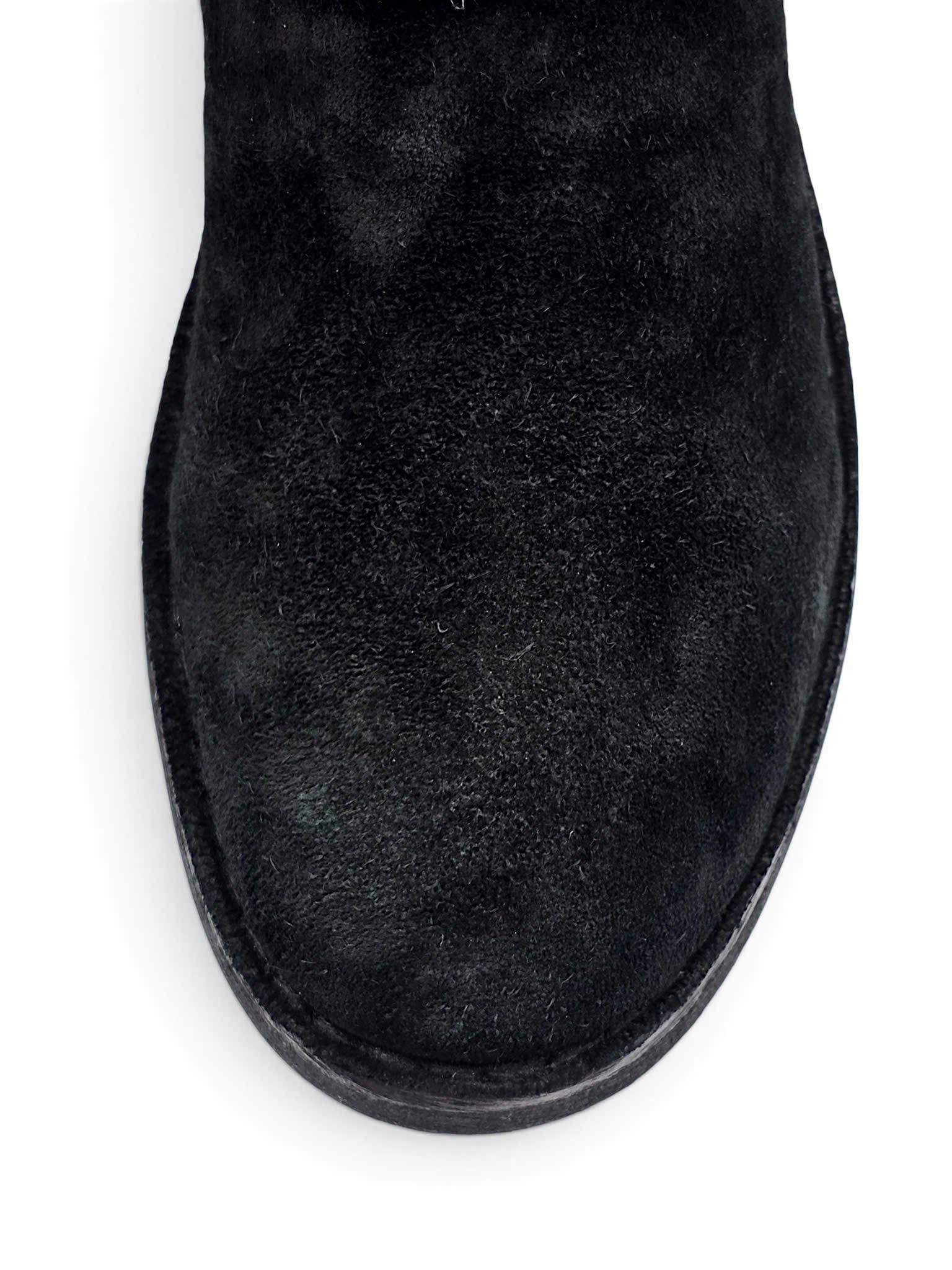  |SIZE 41| FIORENTINI + BAKER BLACK SUEDE BIKER BOOT Z41-8373 