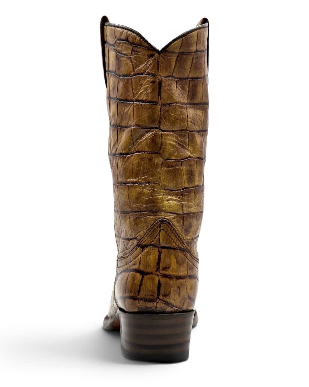  |SIZE 36| SENDRA 5632SDE 2307 CROCO EMBOSSED SNIP-TOE COWBOY BOOT Z36-8694 