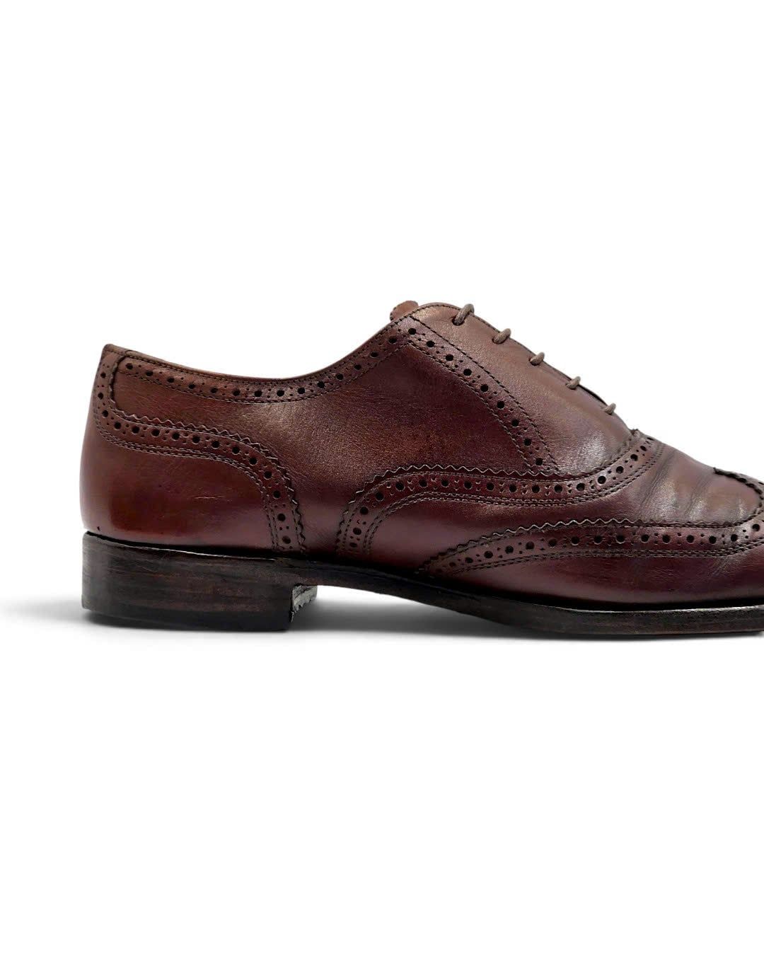  |SIZE 39| BURBERRYS X RUSSEL BROMLEY VINTAGE 80S ASCOT WINGTIP BROGUE OXFORD SHOES AY39-8588 
