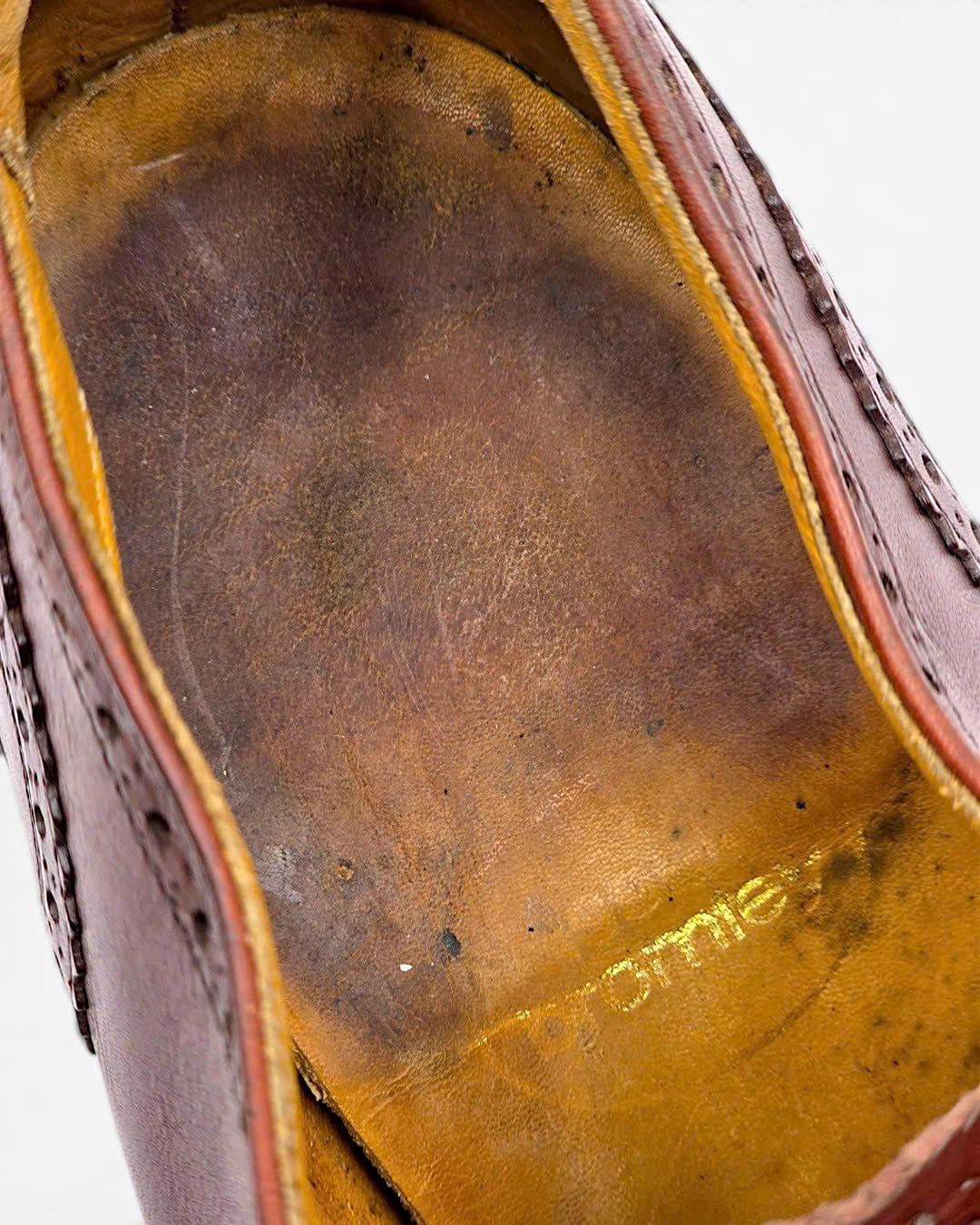  |SIZE 39| BURBERRYS X RUSSEL BROMLEY VINTAGE 80S ASCOT WINGTIP BROGUE OXFORD SHOES AY39-8588 