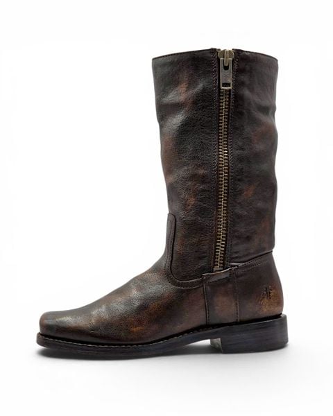  |SIZE 37| FRYE 77283 HEATH OUTSIDE ZIP MAPLE  PULL-ON BOOT Z37-8496 