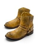  |SIZE 38| BED|STÜ EXETER DISTRESSED TAN STUDS HARNESS BOOT Z38-8578 