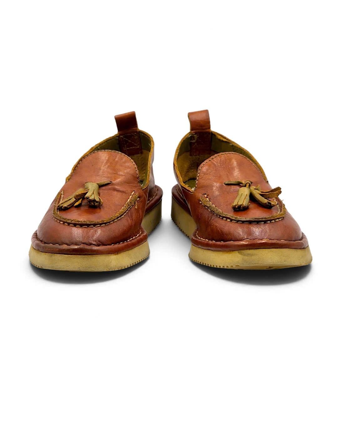  |SIZE 38| PUNTO PIGRO COGNAC BROWN LIGHTWEIGHT TASSEL LOAFER Z38-8602 