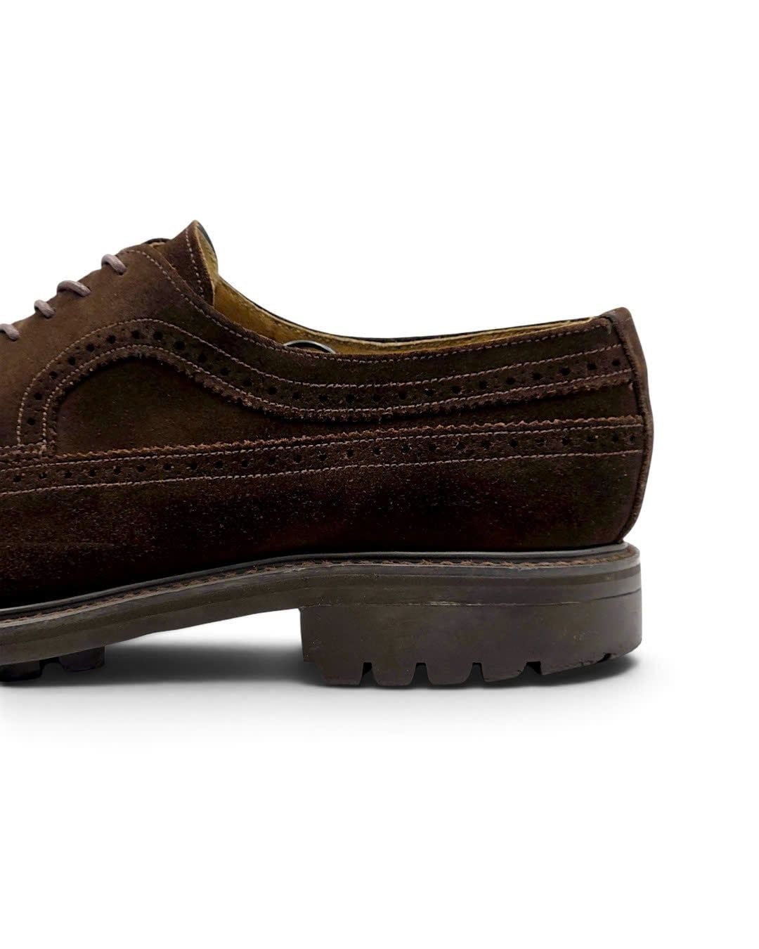  |SIZE 43| VINTAGE DARK BROWN LONGWING BROGUE BLUCHER SHOES AY43-8583 
