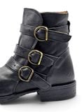  |SIZE 37| FIORENTINI + BAKER BLACK ETERNITY EDWIN 3 BUCKLES BIKER BOOT AY37-8527 