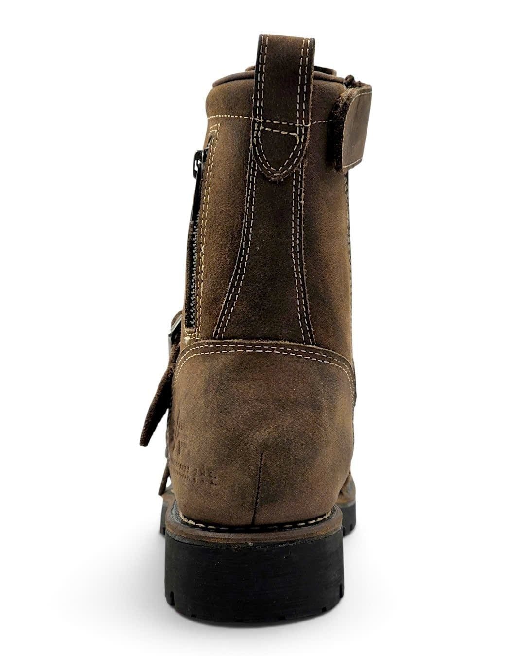  |SIZE 37| ALPHA INDUSTRIES AFB-20020 BUCKLES LACE-UP BIKER BOOT Z37-8577 