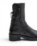  |SIZE 38.5| EKONICA CORSET LACED SIDE-ZIP ANKLE BOOT Z38.5-8486 