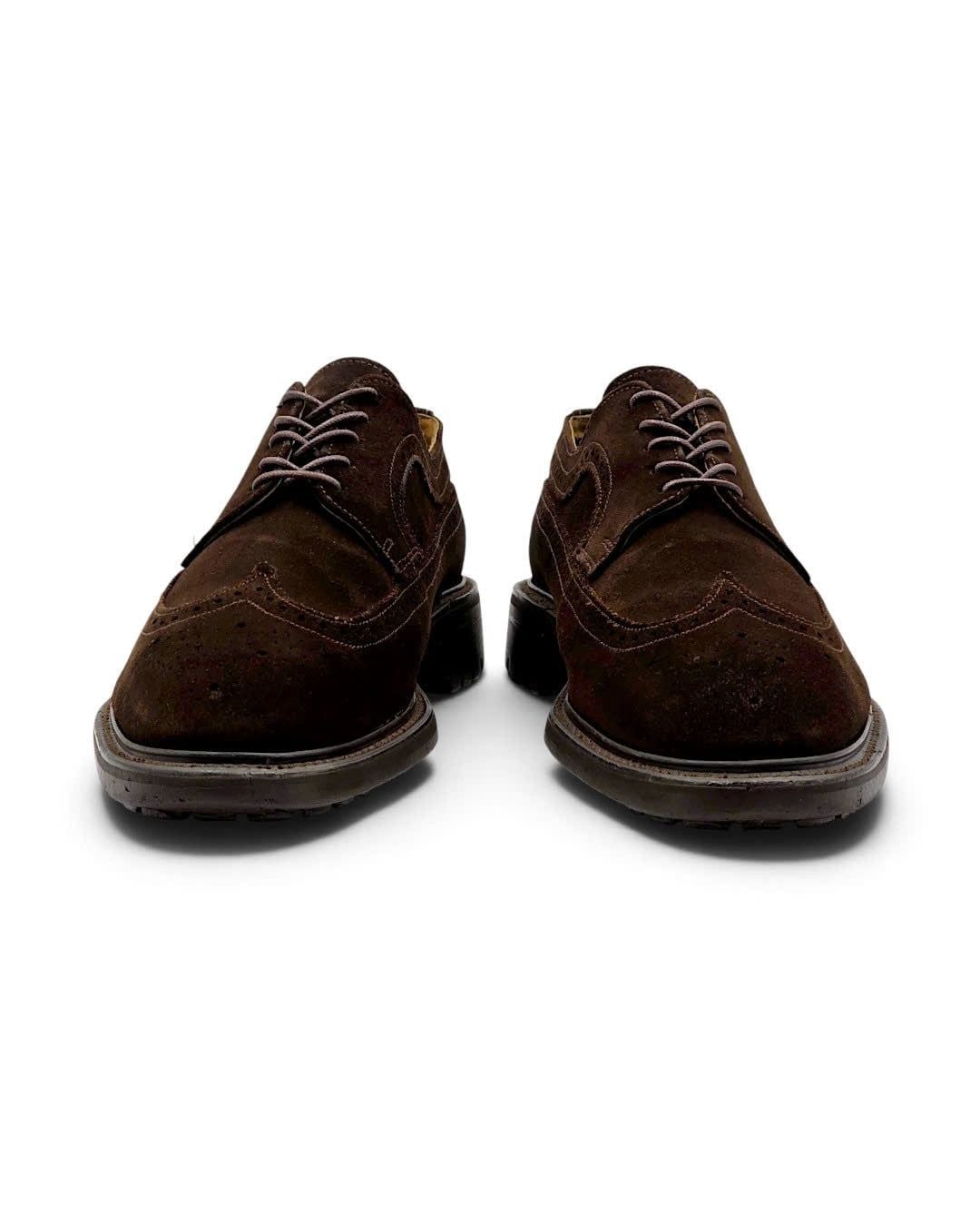  |SIZE 43| VINTAGE DARK BROWN LONGWING BROGUE BLUCHER SHOES AY43-8583 