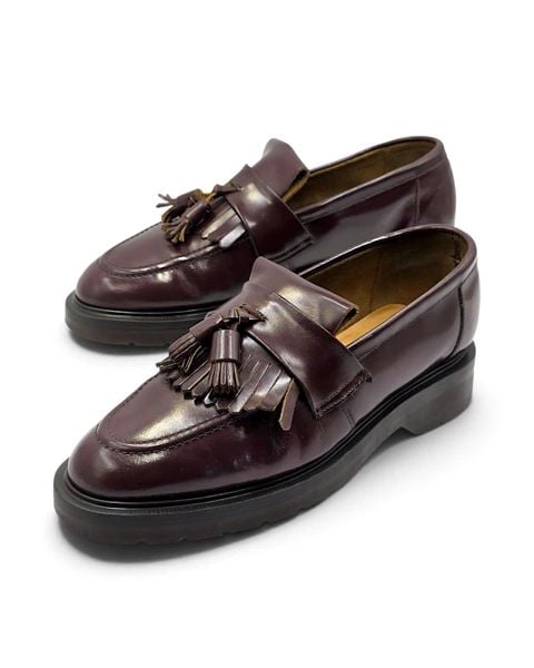  |SIZE 39| SOLOVAIR 822 BURGUNDY TASSEL LOAFER Z39-8536 