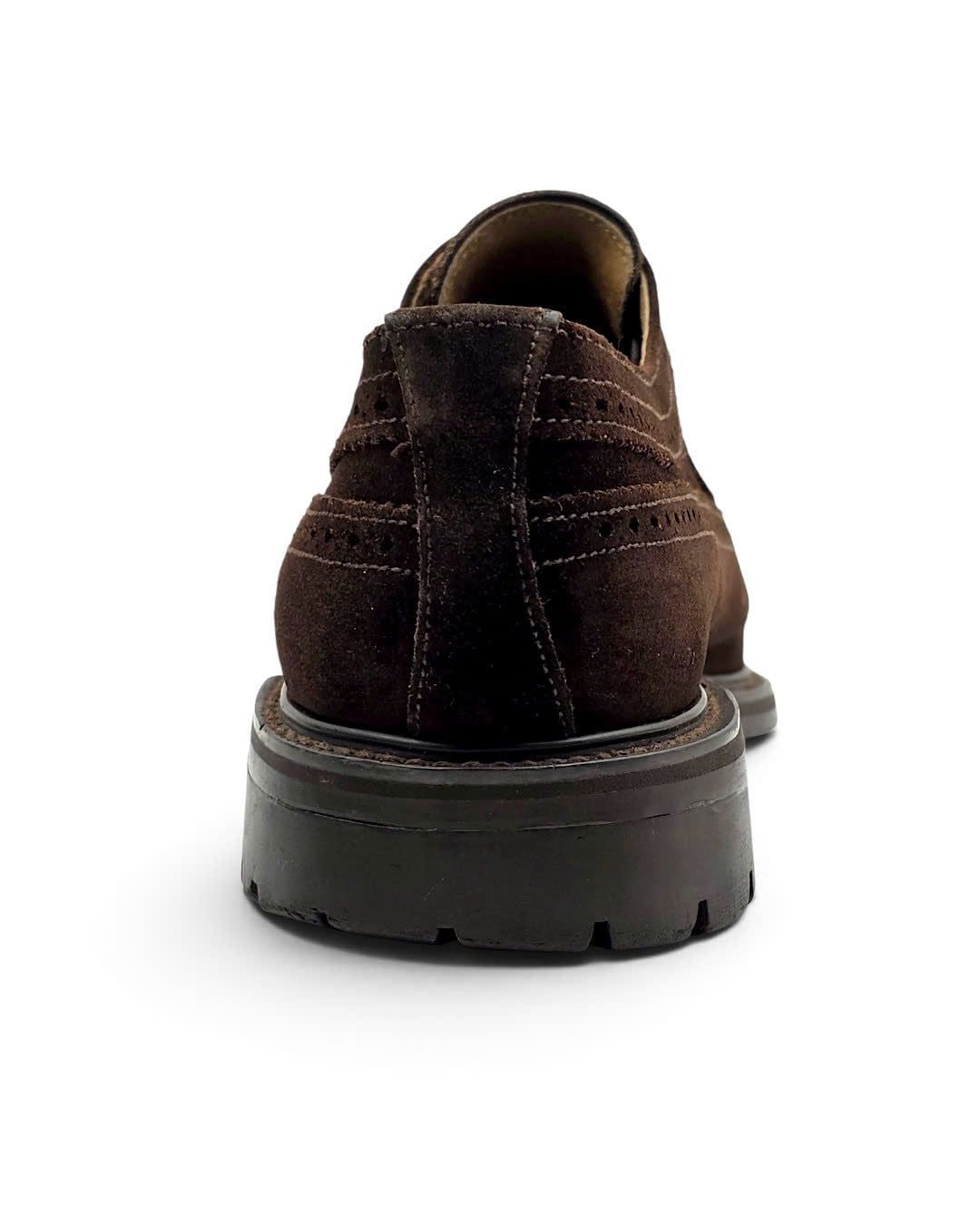  |SIZE 43| VINTAGE DARK BROWN LONGWING BROGUE BLUCHER SHOES AY43-8583 