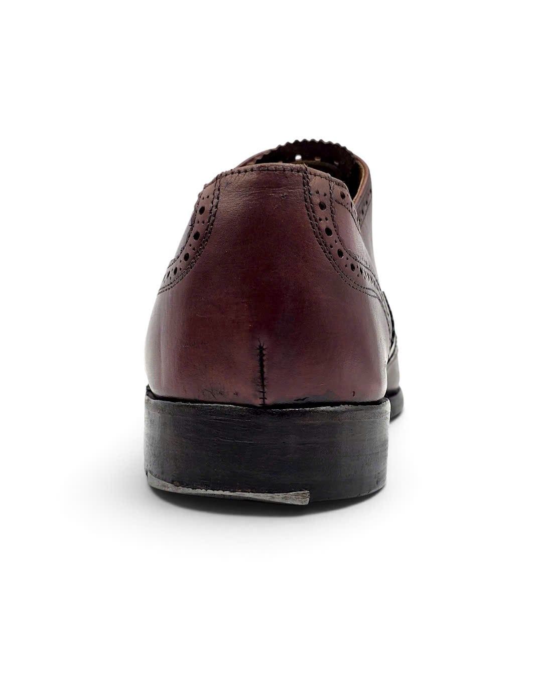  |SIZE 39| BURBERRYS X RUSSEL BROMLEY VINTAGE 80S ASCOT WINGTIP BROGUE OXFORD SHOES AY39-8588 
