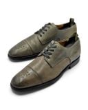  |SIZE 41| G-STAR RAW GS12300/066 DISTRESSED OLIVE TYPOGRAPHY CAP-TOE DERBY SHOES Z41-8573 