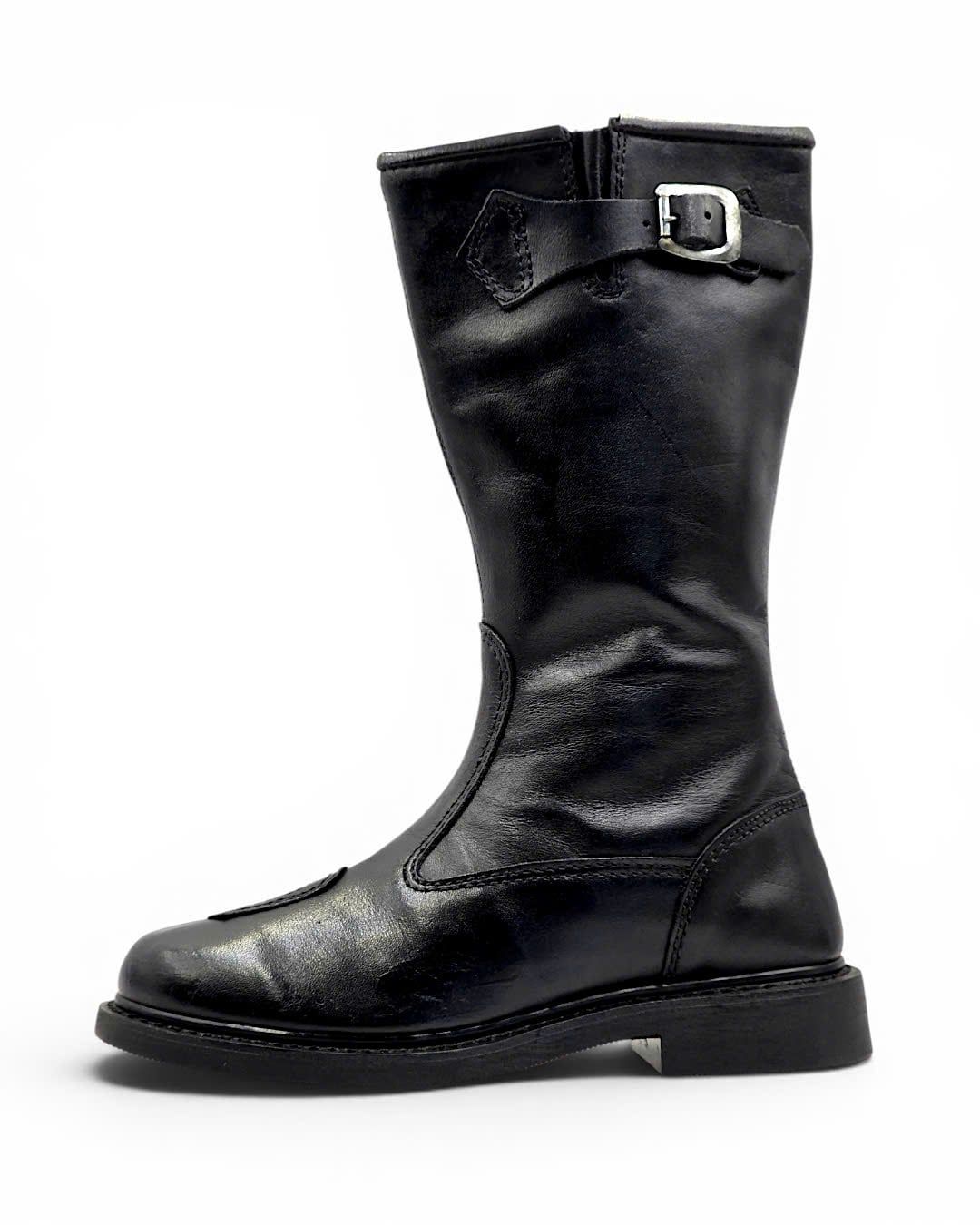  |SIZE 39| MATTERHORN BLACK SIDE-ZIP MOTORCYCLE BIKER BOOT Z39-8227 