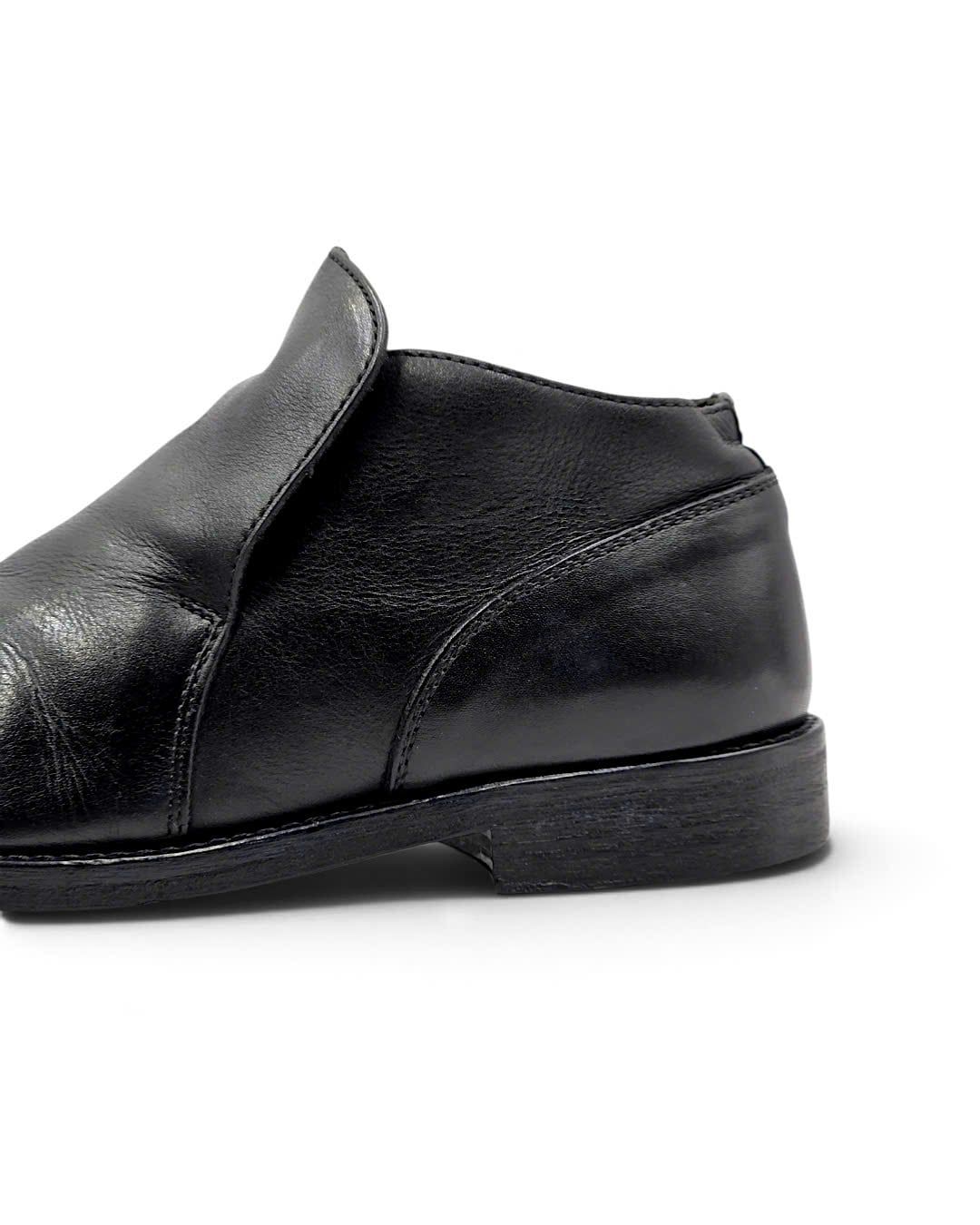  |SIZE 39| PADRONE PU7358-1244-20A BLACK INSTEP GORE SHORT BOOTS Z39-8714 