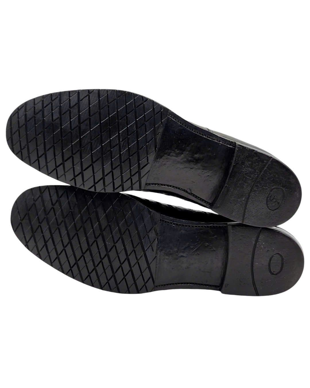  |SIZE 42| STACY ADAM VINTAGE BLACK CAP-TOE DERBY SHOES AX42-8568 