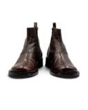  |SIZE 39| KENZO VINTAGE RUSTIC BROWN SIDE-ZIP ANKLE BOOT Z39-8703 