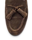  |SIZE 38.5| UNION IMPERIAL UNIVERSAL LANGUAGE DARK BROWN SUEDE APRON TASSEL LOAFER AY38.5-8597 