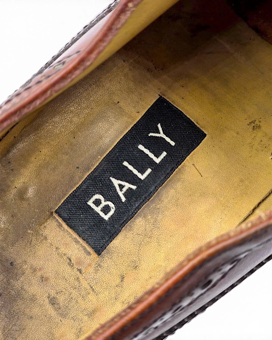  |SIZE 40| BALLY VINTAGE BELENO/01 BROWN LONGWING BROGUE BLUCHER SHOES AY40-8586 