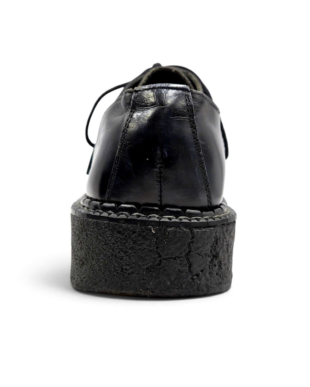  |SIZE 37| COMME DES GARCON HOMME PLUS BLACK MINIMAL PLATFORM CREPER DERBY SHOES Z37-8613 