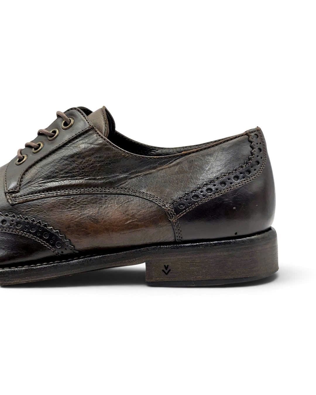  |SIZE 42| JOHN VARVATOS F2262P4 BROWN WINGTIP BROGUE DERBY SHOES Z42-8587 