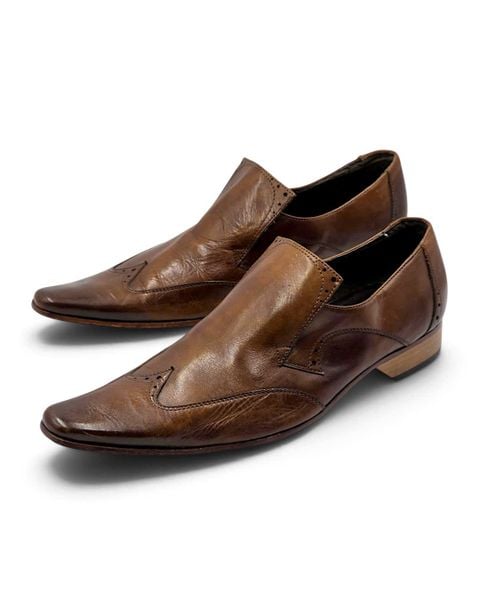  |SIZE 41| JEFFERY WEST BLACK LINE POINTED WINGTIP DRESS SHOES Z41-8614 