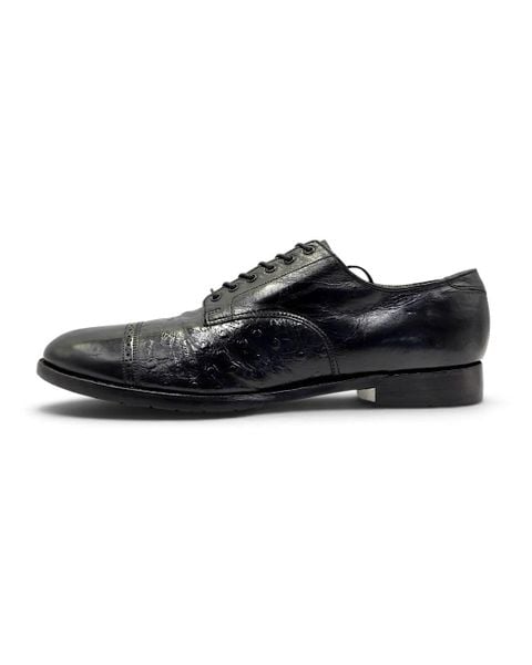  |SIZE 42| STACY ADAM VINTAGE BLACK CAP-TOE DERBY SHOES AX42-8568 