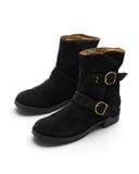  |SIZE 41| FIORENTINI + BAKER BLACK SUEDE BIKER BOOT Z41-8373 