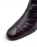  |SIZE 43| T2[in] BROWN SIDE-ZIP ANKLE BOOT AX43-8492 