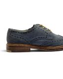  |SIZE 39| DESIGN LOAKE JACK BLUE SUEDE WINGTIP BROGUE DERBY SHOES AY39-8585 