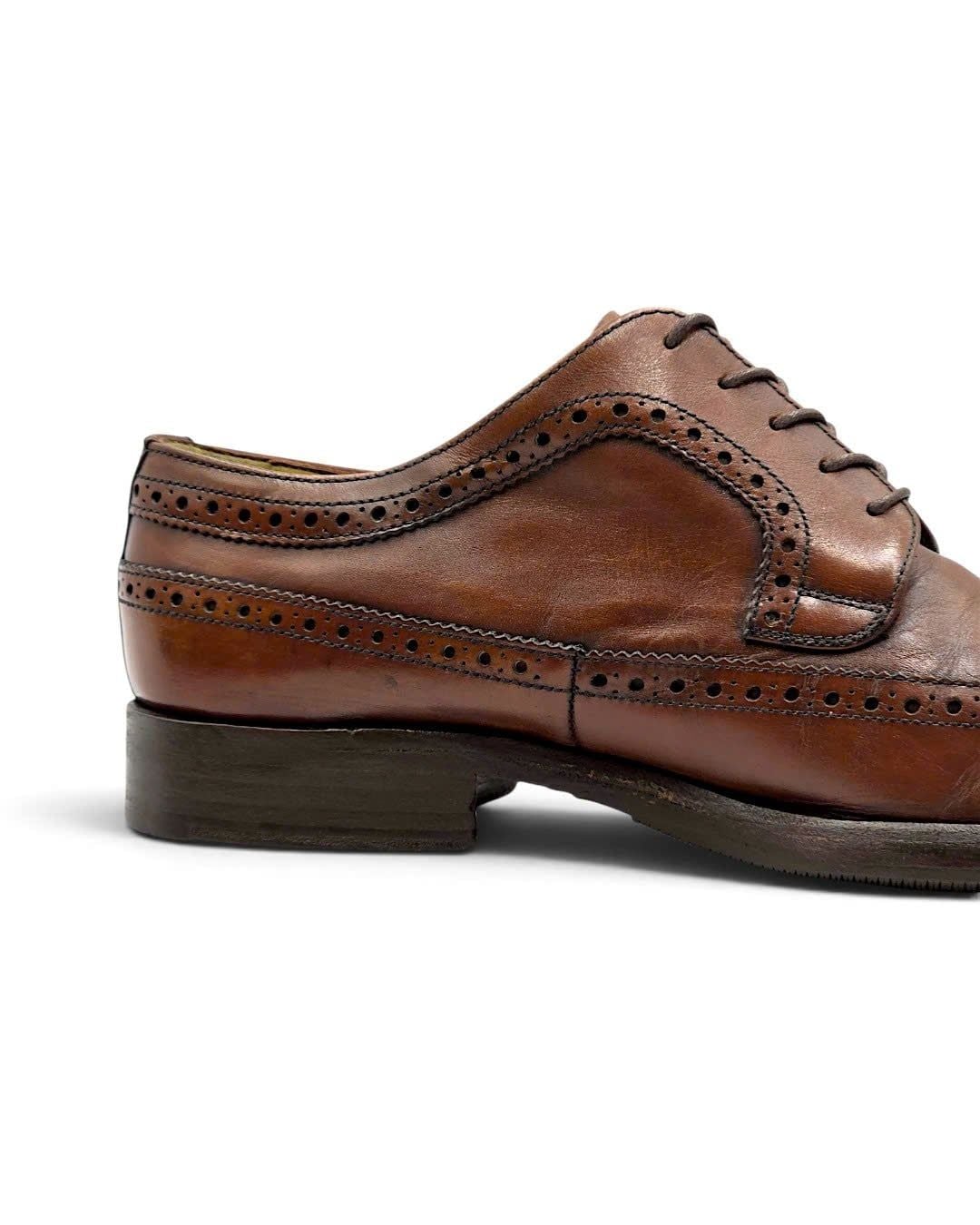  |SIZE 40| BALLY VINTAGE BELENO/01 BROWN LONGWING BROGUE BLUCHER SHOES AY40-8586 