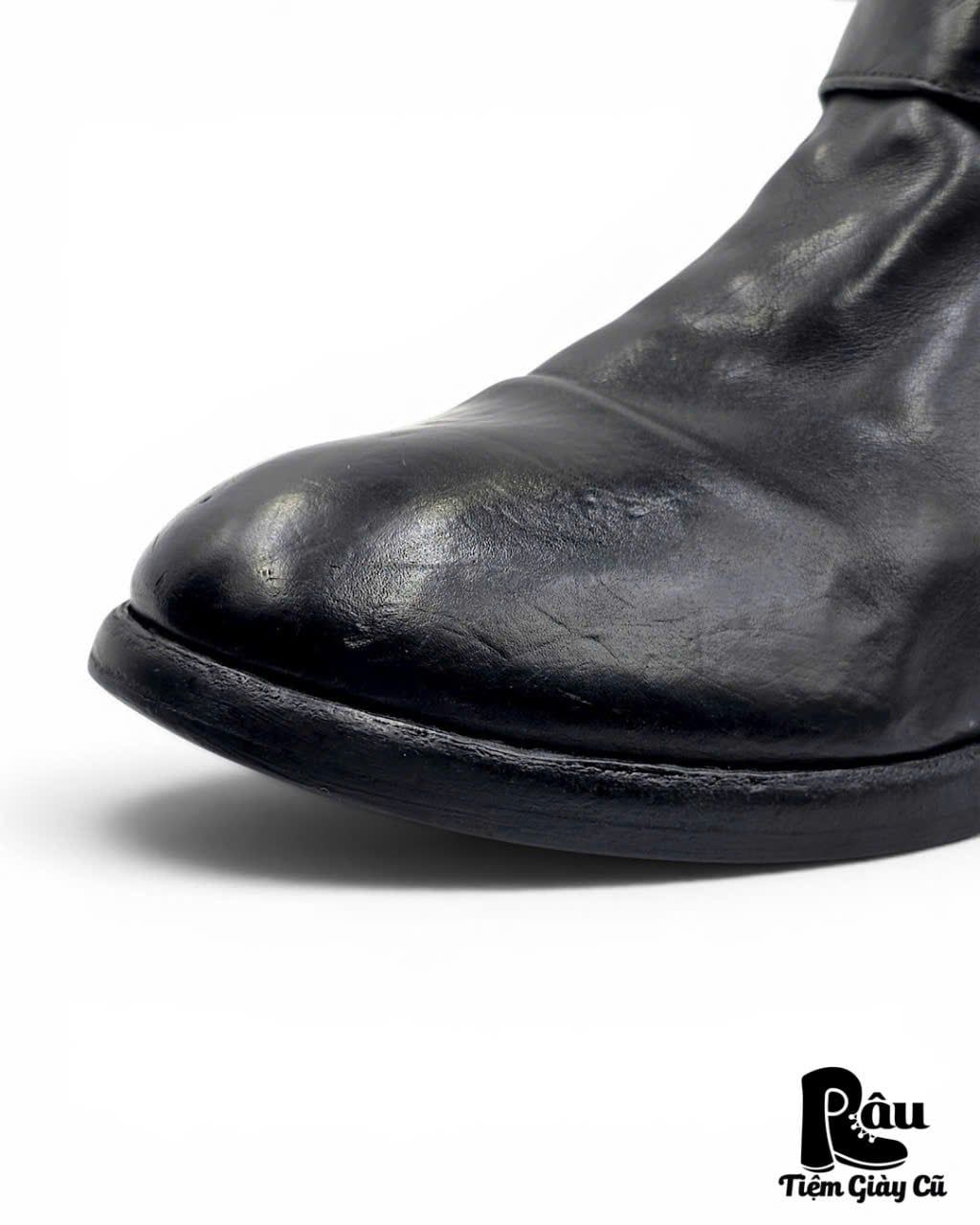  |SIZE 40| POMME D'OR BLACK SIDE-ZIP ANKLE BOOT Z40-8490 