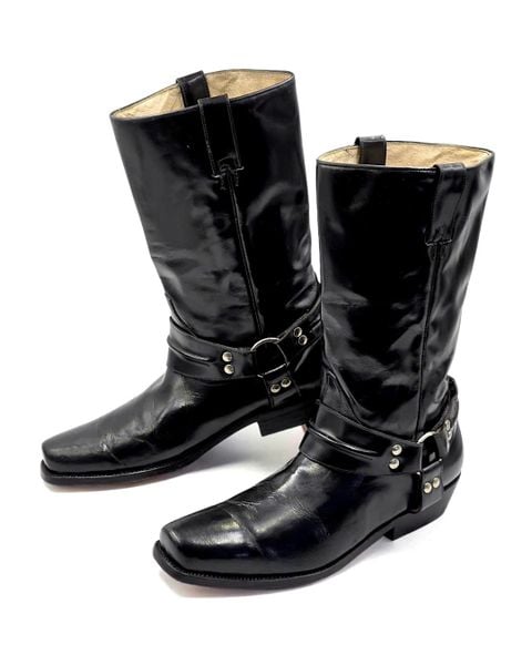 |SIZE 45| BUFFALO VINTAGE 4241 BLACK HARNESS BOOT Z45-8510 