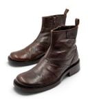  |SIZE 39| KENZO VINTAGE RUSTIC BROWN SIDE-ZIP ANKLE BOOT Z39-8703 