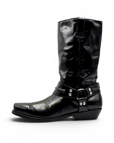  |SIZE 45| BUFFALO VINTAGE 4241 BLACK HARNESS BOOT Z45-8510 