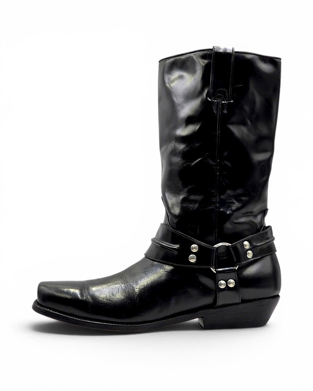  |SIZE 45| BUFFALO VINTAGE 4241 BLACK HARNESS BOOT Z45-8510 