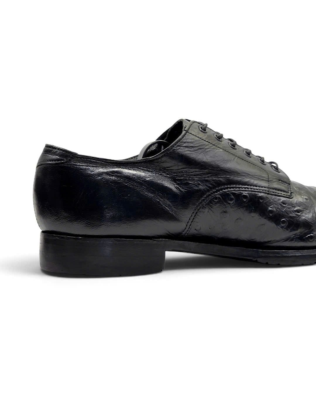  |SIZE 42| STACY ADAM VINTAGE BLACK CAP-TOE DERBY SHOES AX42-8568 