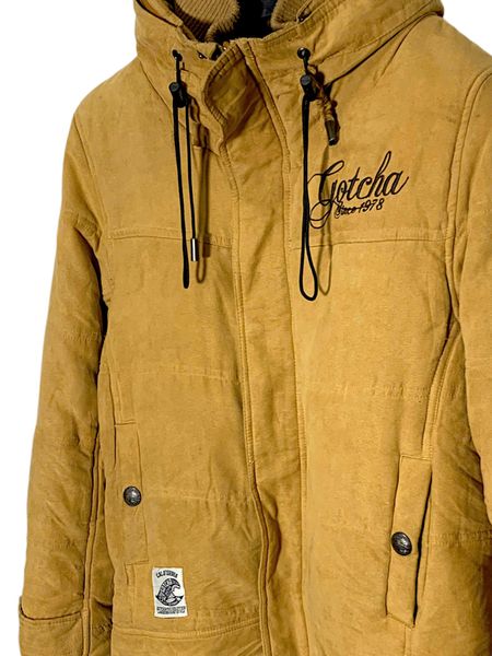  |SIZE M| GOTCHA VINTAGE 90S DOUBLE POCKET HOODED ZIP UP PARKA JACKET  AOM-021 