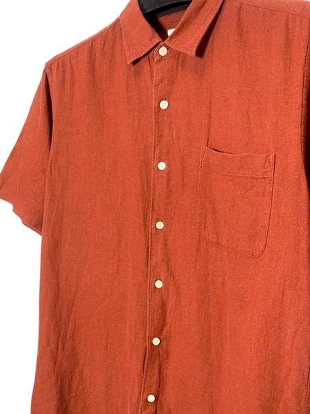  |SIZE L| GU POCKET BUTTON UP SHORT SLEEVE SHIRT AOL-7265 